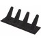 Plymor Black Velvet Ring Finger Display, Four on Rectangular Base, 6" W x 2.125" D x 2.5" H